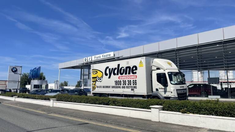 Mobile Shredding service dublin. cyclone shredding